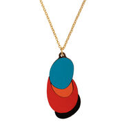 Terry Frost Straw, Orange, Blue necklace